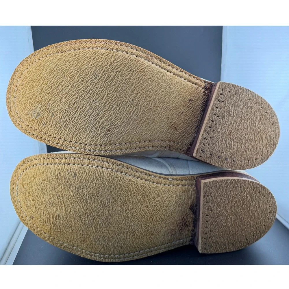 Vintage A.R. Hyde & Sons: QM-6677, Canvas Felt Mukluk Boots, Cream, Mens Large